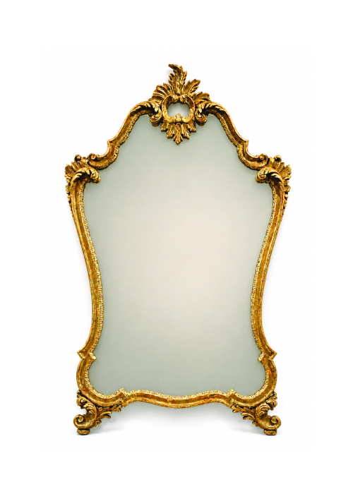 MIROIR de forme violonnée et chantournée...