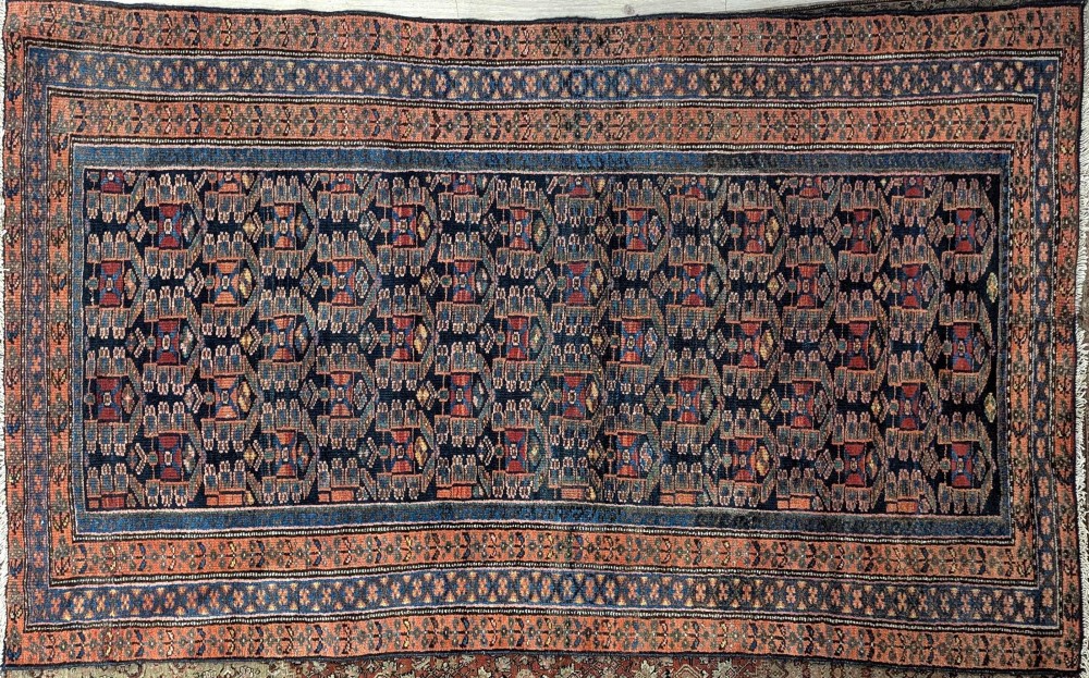 TAPIS rectangulaire en laine polychrome à...