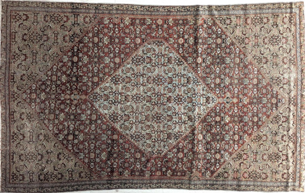 TAPIS rectangulaire en laine polychrome à...