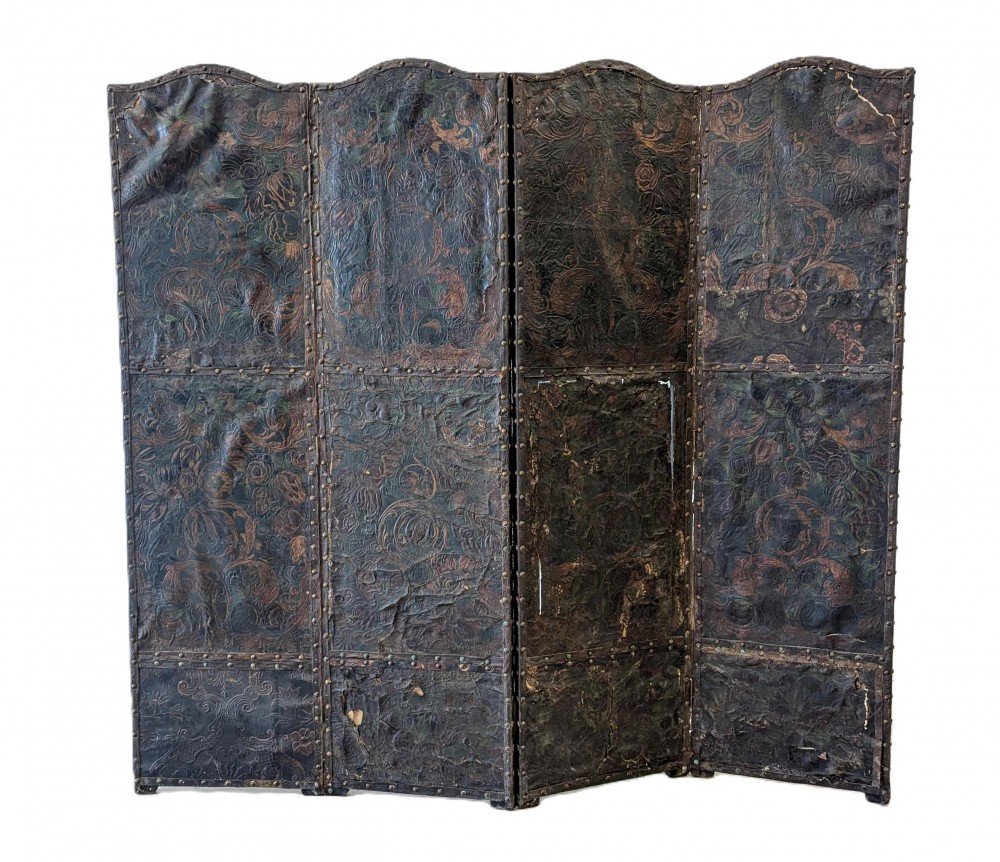 PARAVENT à quatre feuilles en anse de panier,...