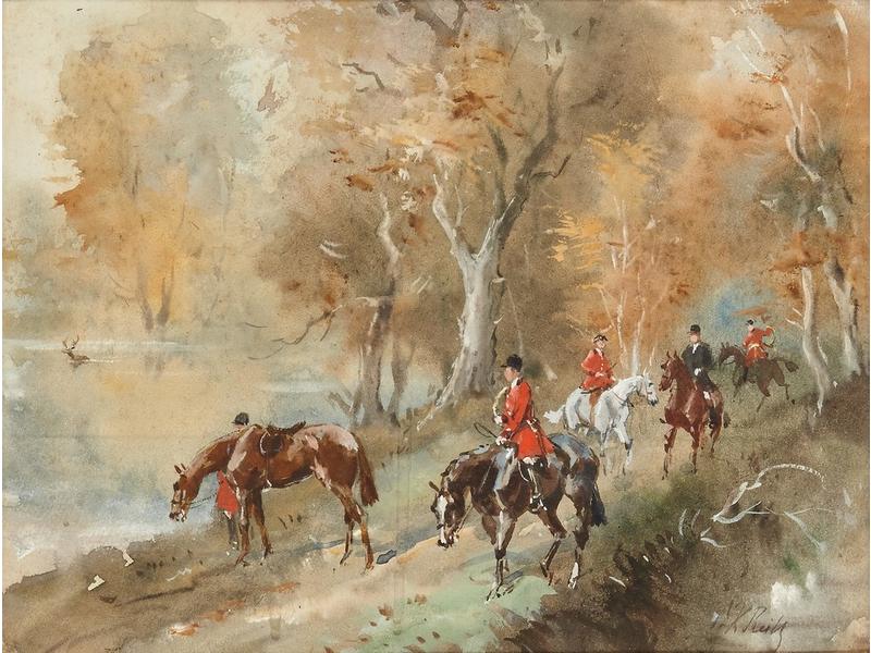 REILLE (Baron K.) : La traversée  du cerf....