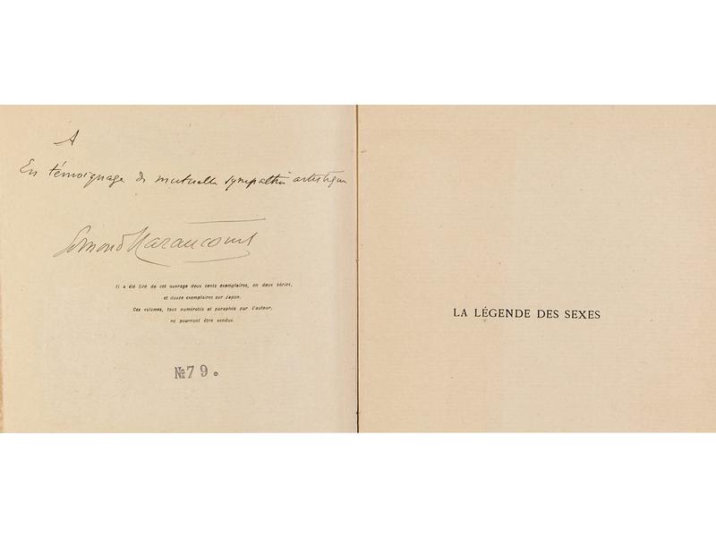 HARAUCOURT (E.) : La légende des sexes. Imprimé...