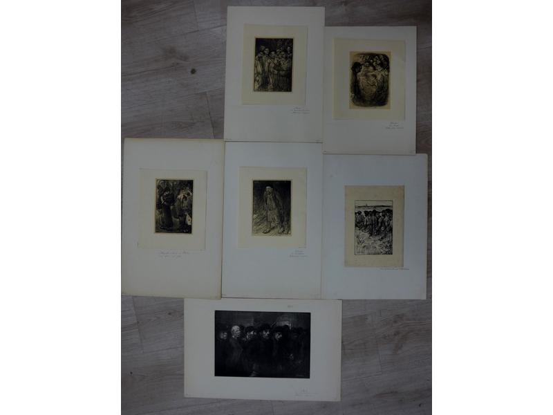 [STEINLEN] - SIX LITHOGRAPHIES sur les gueules...