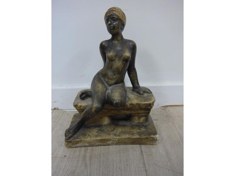 SCULPTURE en céramique polychrome