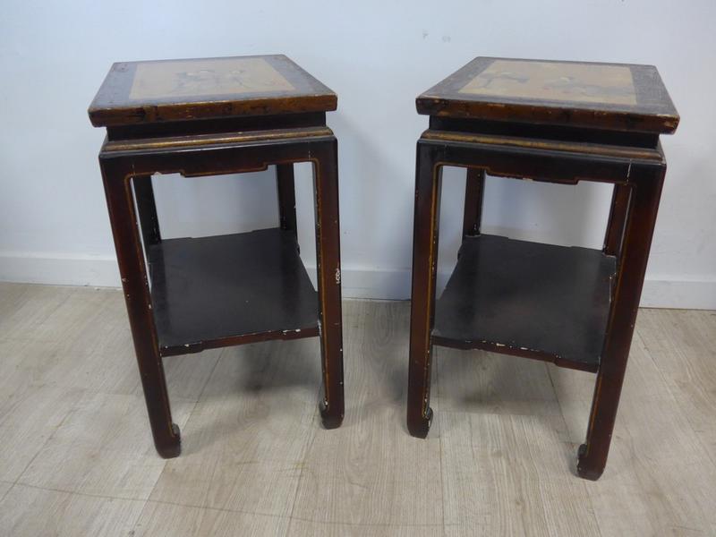 PAIRE DE TABLES BASSES rectangulaires en...