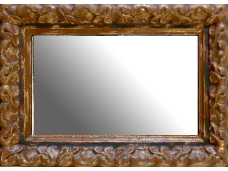 MIROIR rectangulaire dans un cadre en bois...