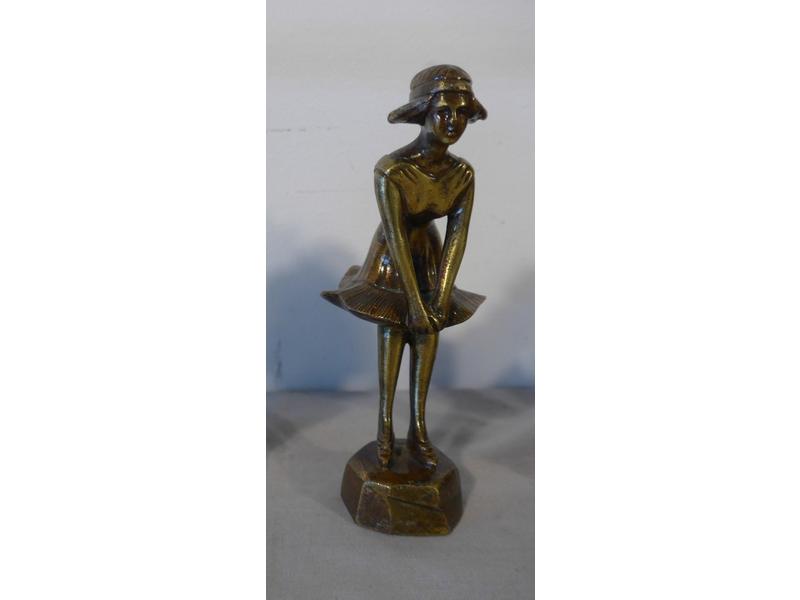MASCOTTE DE RADIATEUR automobile en bronze...