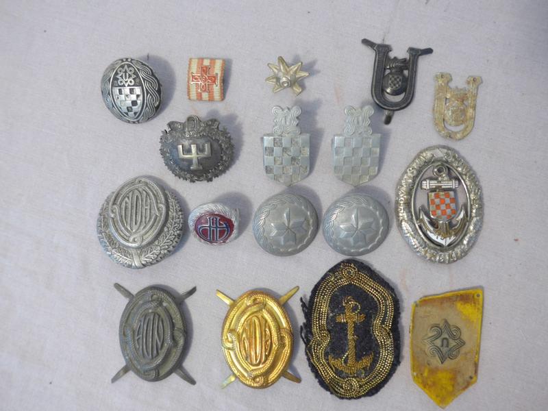 LOT D'INSIGNES croates et de l'Oustacha.