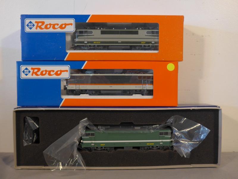 HO-ROCO trois motrices SNCF, une BB-9259...