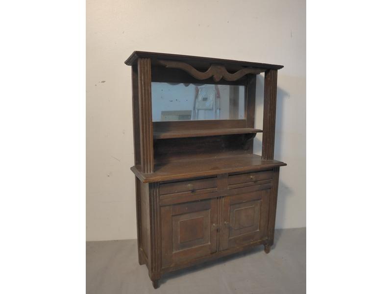 BUFFET-DRESSOIR de poupée en bois teinté,...