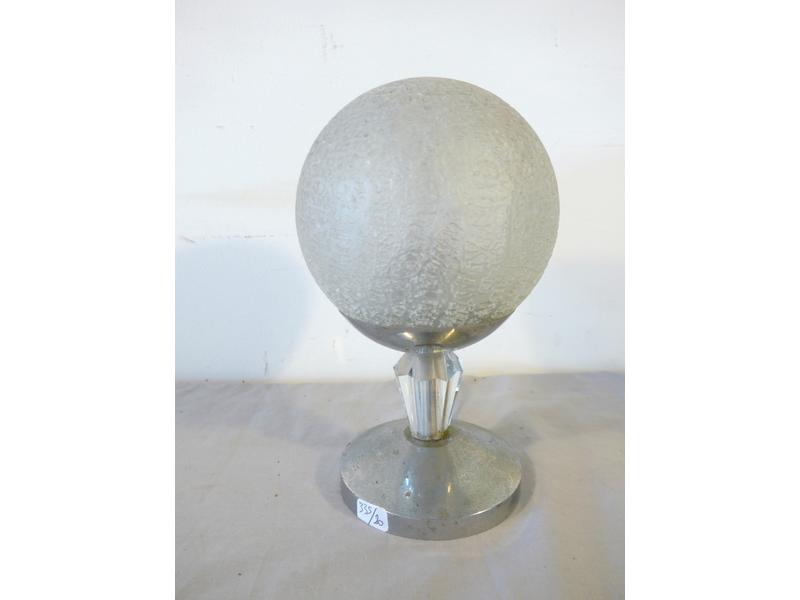 PETITE LAMPE VEILLEUSE à globe en verre craquelé...