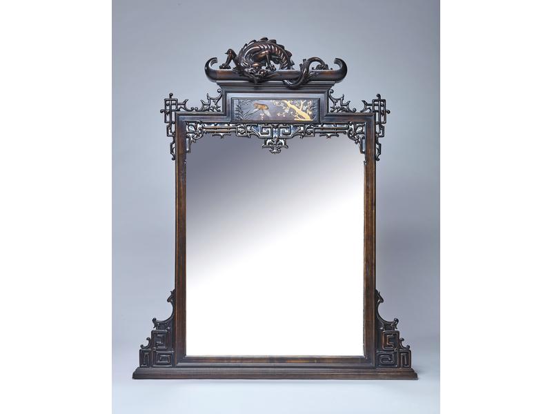 MIROIR rectangulaire dans un cadre en bois...