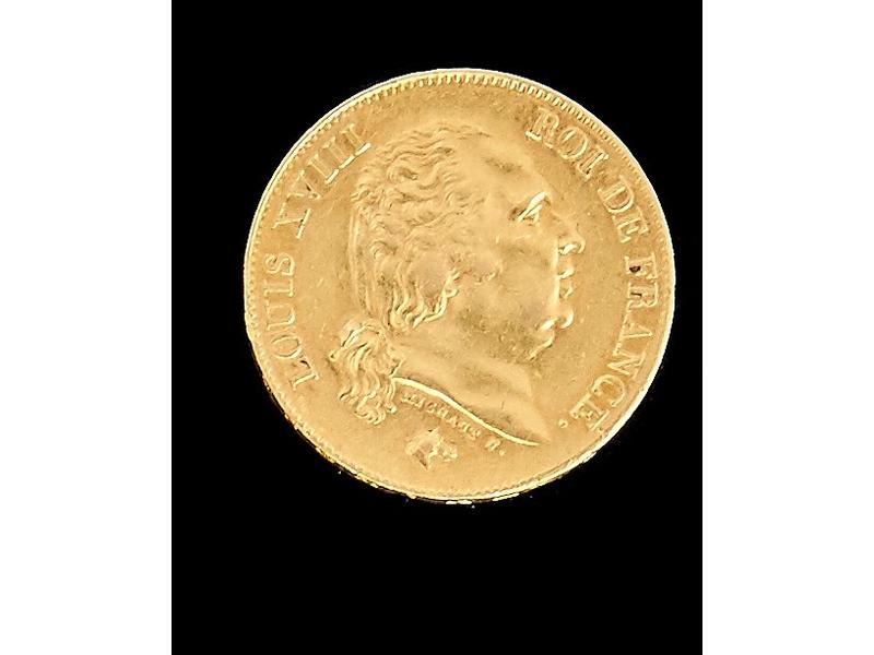 FRANCE - 1 pièce de 40 frs or Louis XVIII...