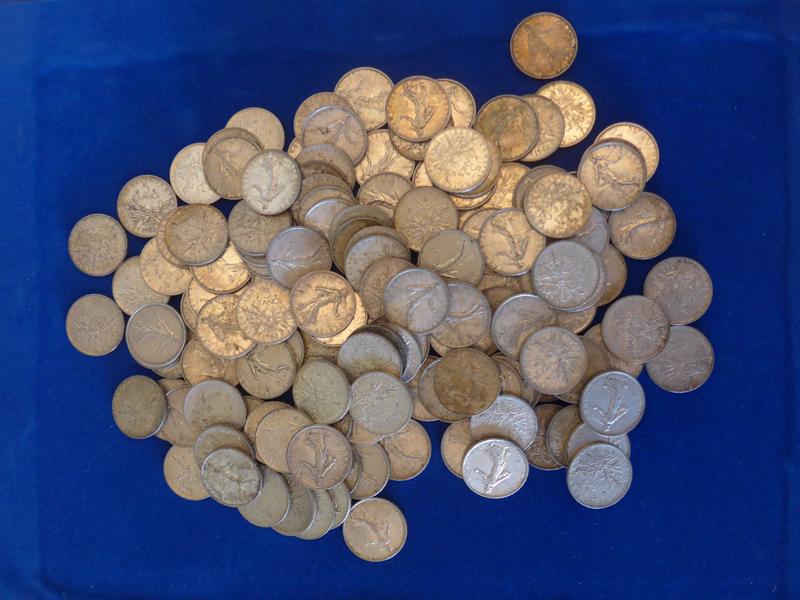 FRANCE - 144 pièces de 5 frs argent semeuse....