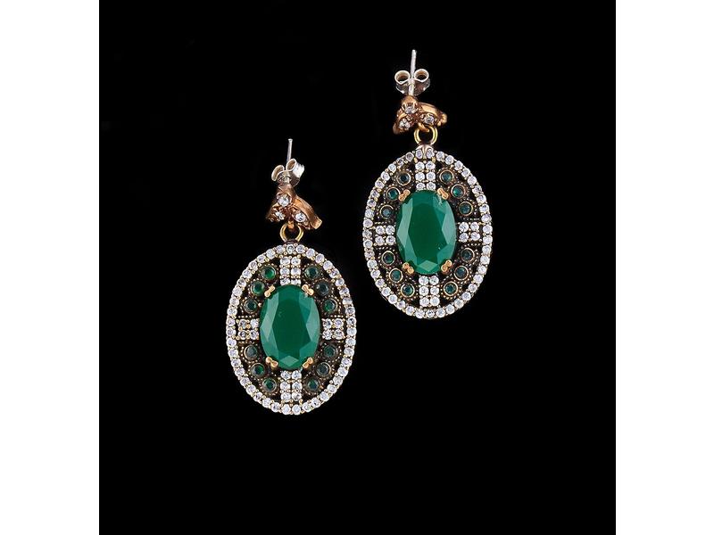 PENDANTS D'OREILLES en argent (925) de forme...