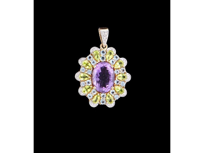PENDENTIF en alliage d'or 14K (585) orné...