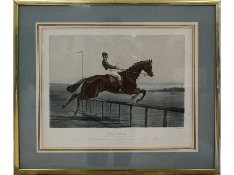 PAIRE DE LITHOGRAPHIES anglaises en couleurs,...