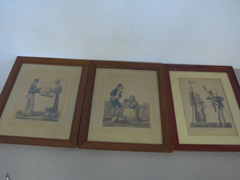 LOT DE TROIS GRAVURES, "les cris de Pari...