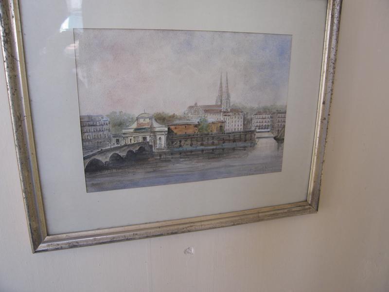 A. BUFFIER, Bayonne « le Pont », Aquarelle...