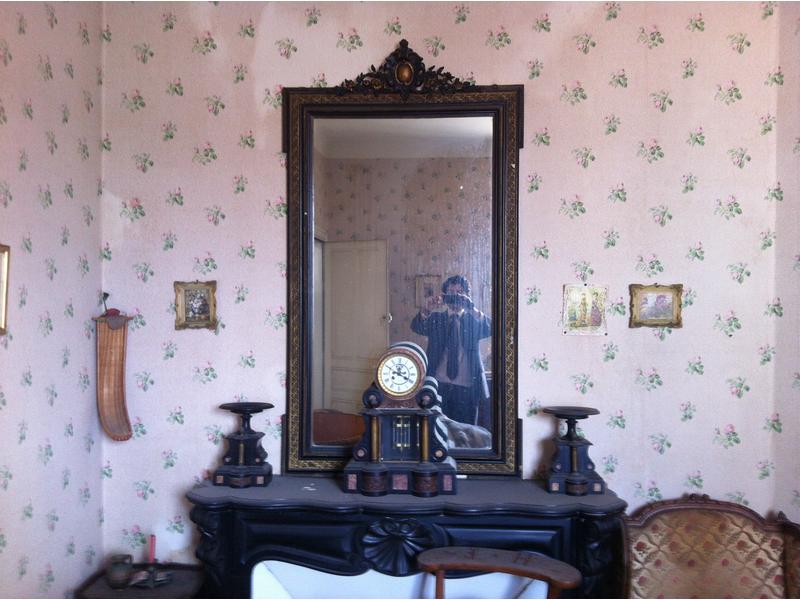 MIROIR DE CHEMINEE rectangulaire en bois...