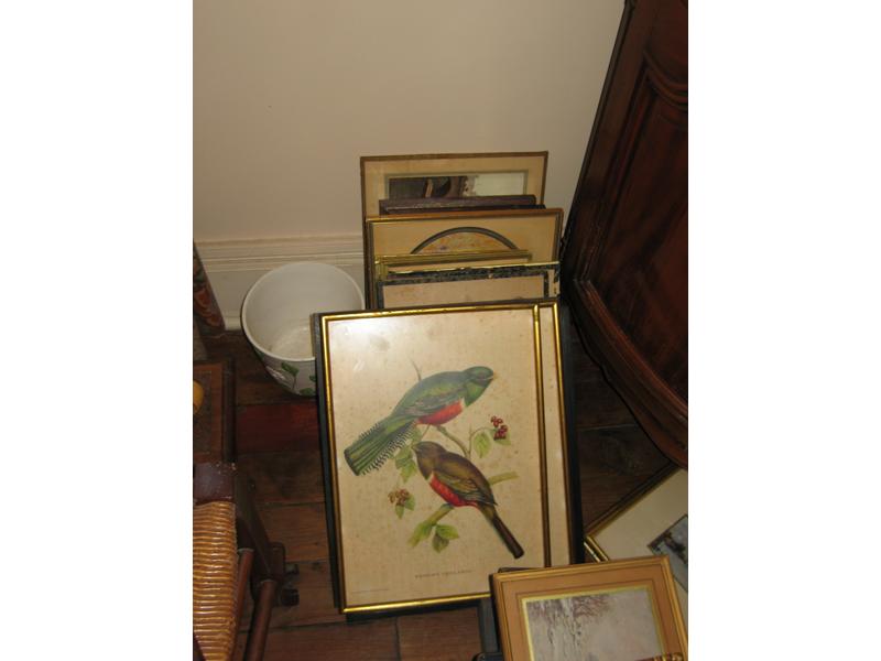 LOT DE GRAVURES DE MODE, miroirs publicitaires,...