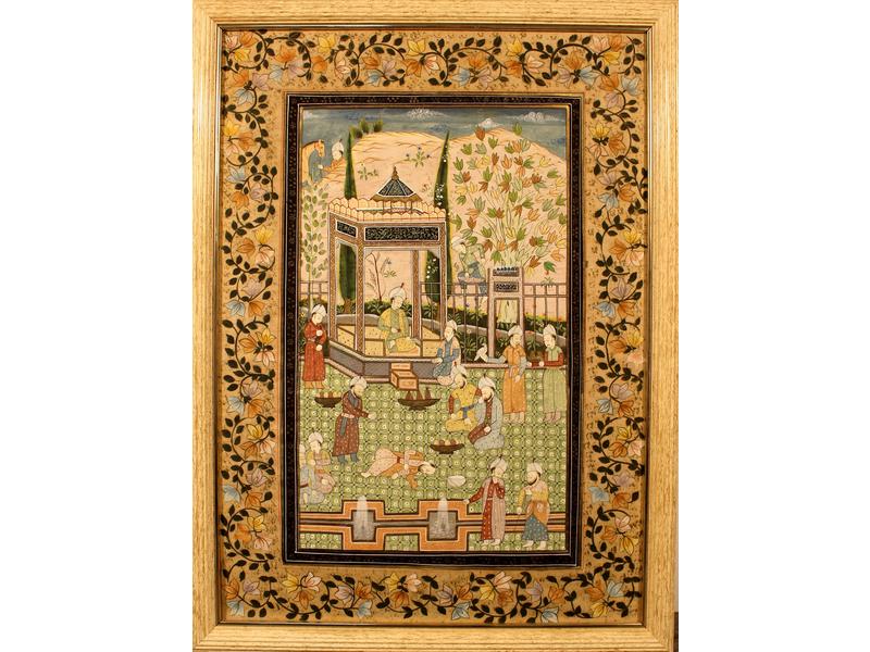SUITE DE CINQ GRANDES MINIATURES PERSANES...
