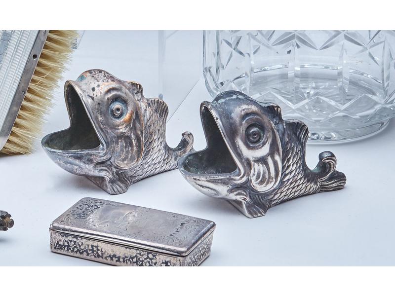 PAIRE DE POISSONS pouvant former cendriers...