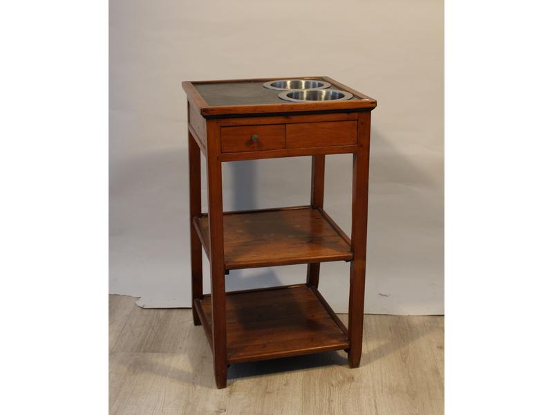 TABLE-RAFRAICHISSOIR en meriser, dessus de...