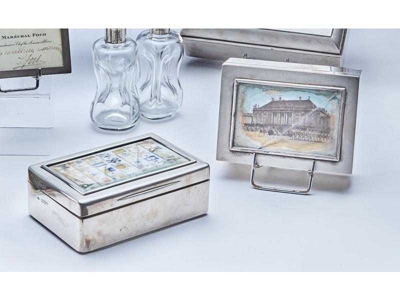 DEUX BOÎTES rectangulaires en argent,