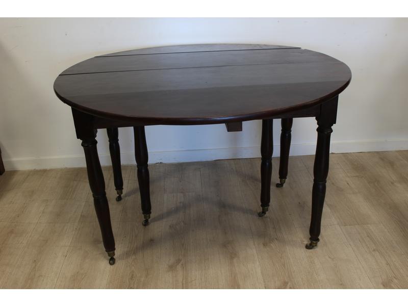 TABLE ronde de salle à manger en noyer façon...