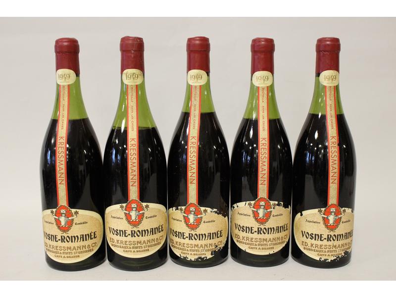 5 Blles VOSNE ROMANÉE mise Kressmann 194...