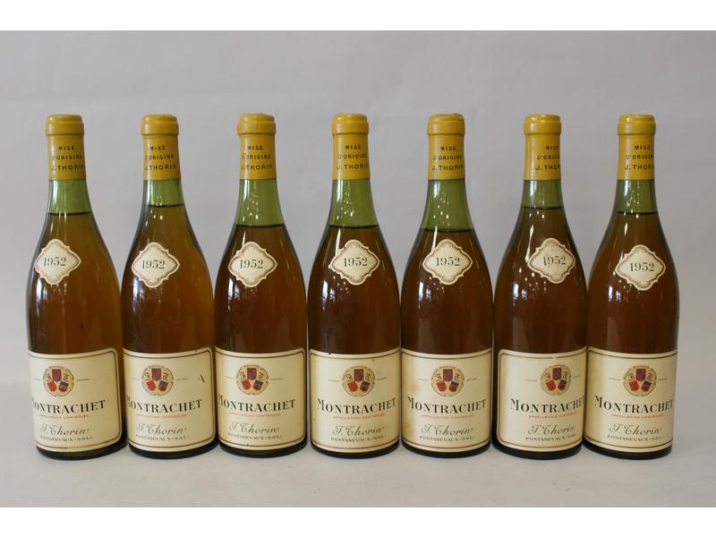 7 Blles MONTRACHET mise J. Thorin 1952