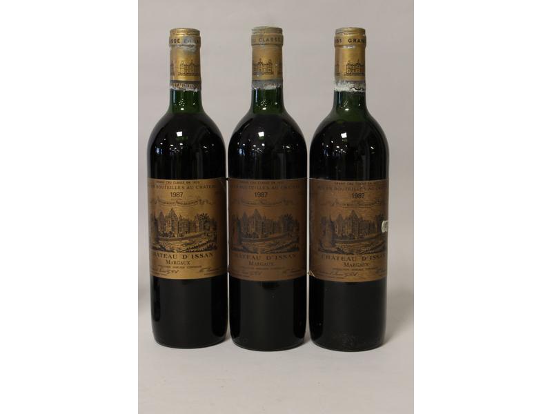 3 Blles CH. D'ISSAN Margaux GCC 1987