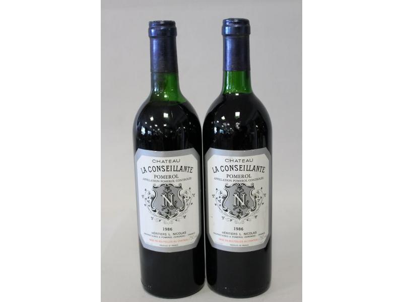 2 Blles CH. LA CONSEILLANTE Pomerol 1986