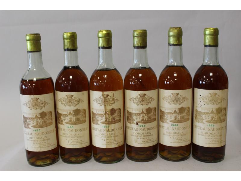 6 Blles CH. NAUDONNET Bordeaux blanc 195...