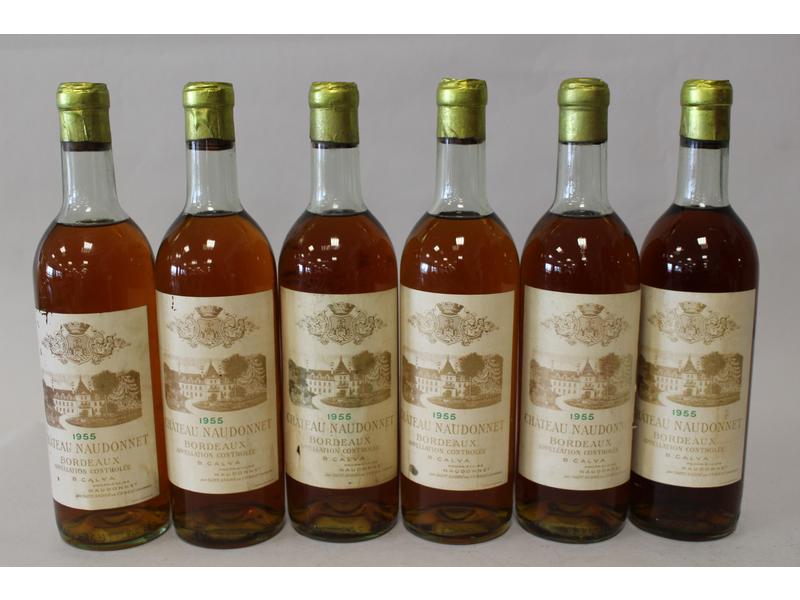 6 Blles CH. NAUDONNET Bordeaux blanc 195...