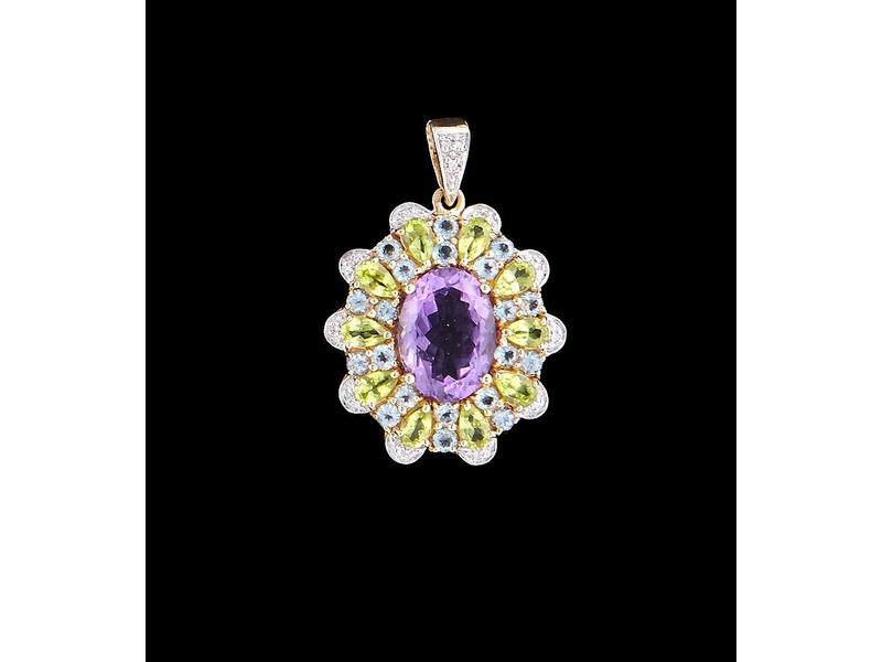 PENDENTIF en alliage d'or 14K (585) orné...