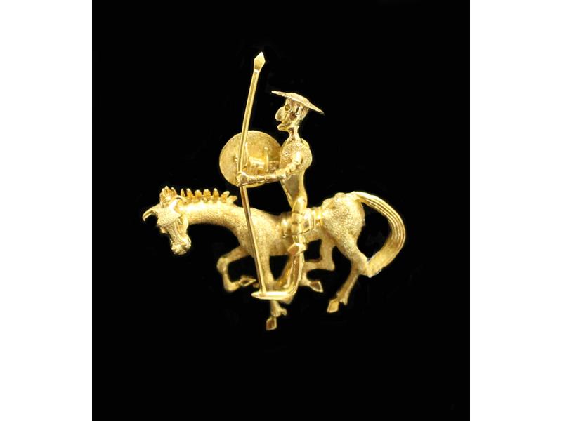 BROCHE en or jaune (750) amati et brillant,...