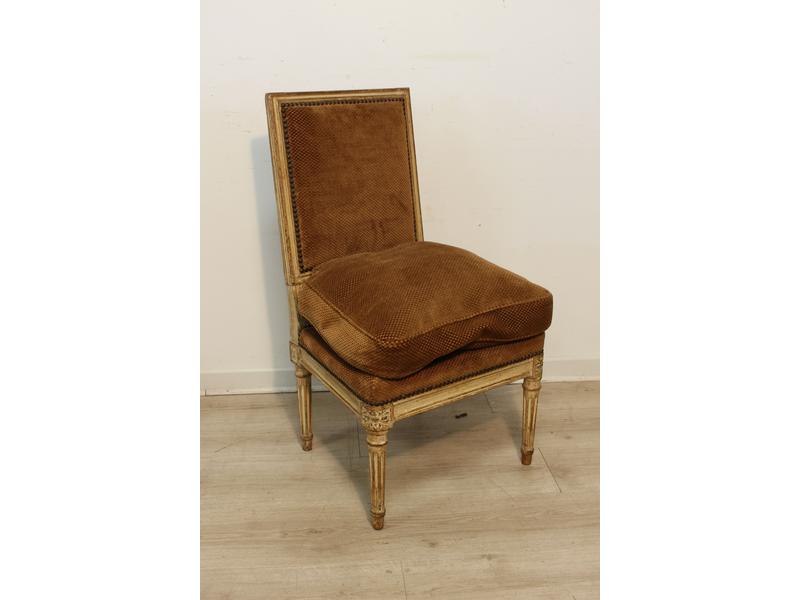CHAISE chauffeuse à dossier plat carré, en...