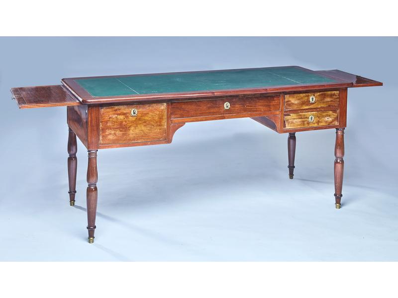BUREAU A CAISSON en bois teinté façon acajou...