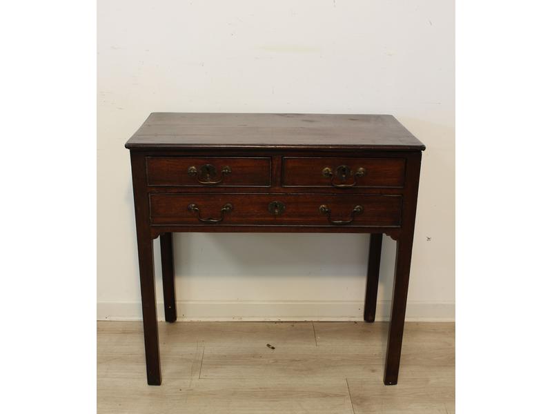 PETITE TABLE BUREAU en noyer façon acajou,...