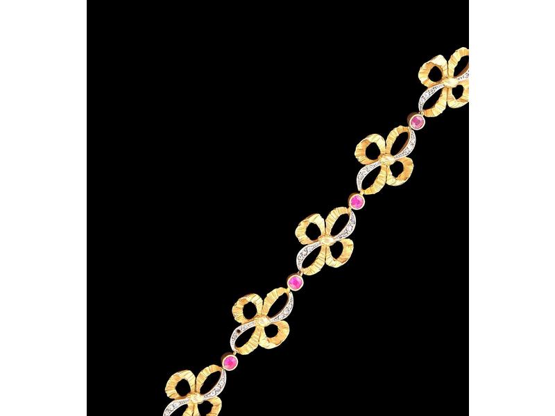 BRACELET en or jaune (750) à maillons articulés...