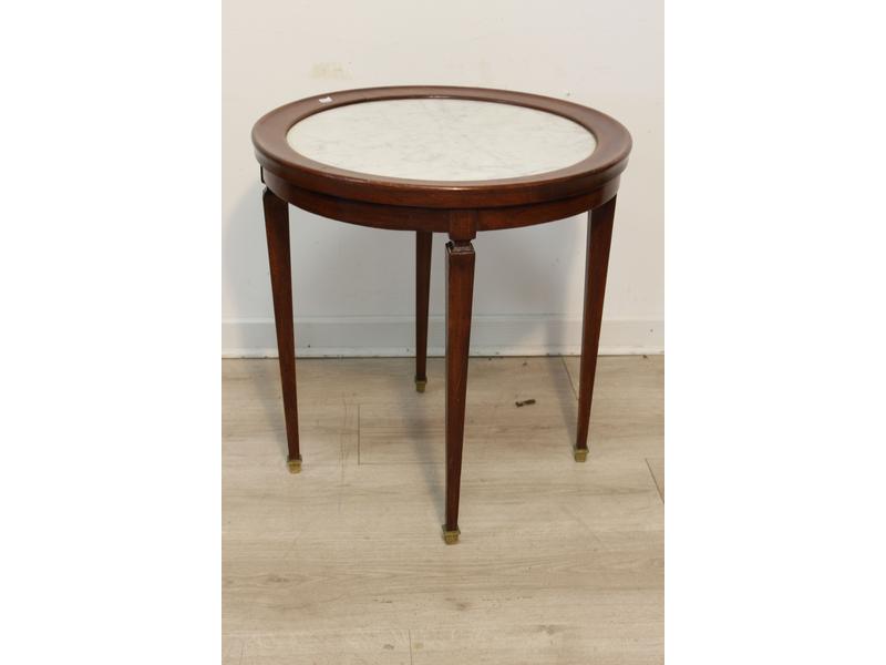 PETITE TABLE basse ronde en bois naturel,...
