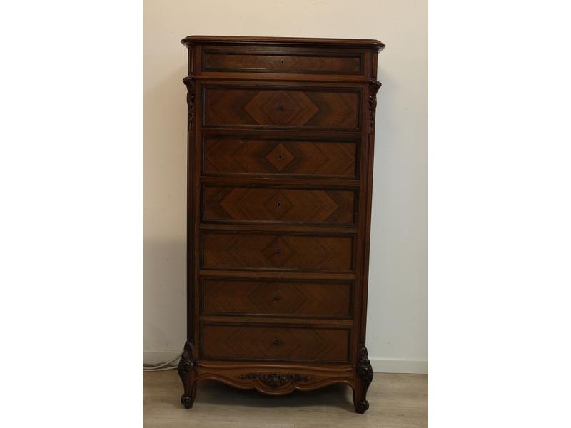 SECRETAIRE EN CHIFFONNIER en placage de palissandre...