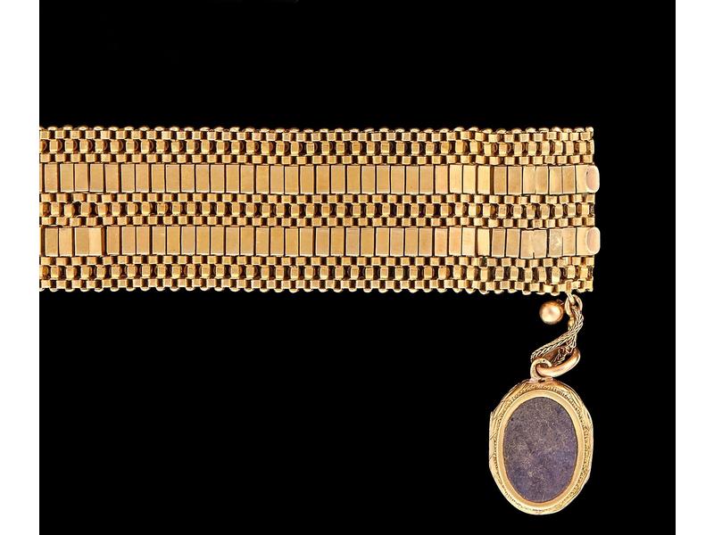 BRACELET en or jaune (750), à cinq rangs...