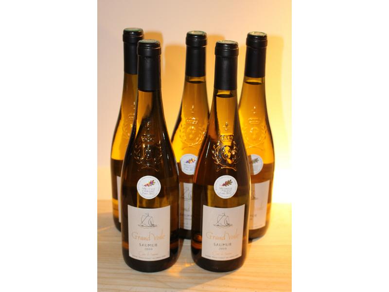 5 Blles SAUMUR blanc, "Grand Voile", mise...