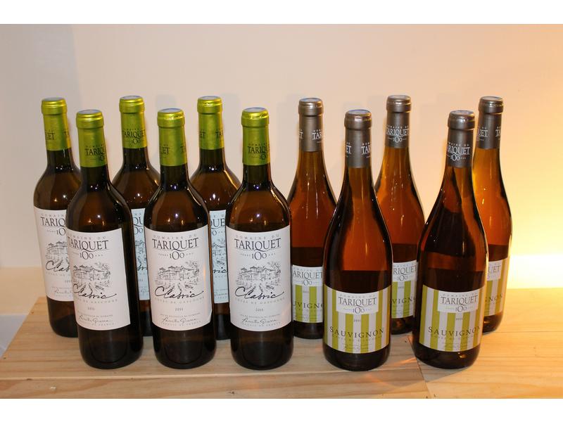 Lot de 11 Blles mise Tariquet, Blanc, comprenant...
