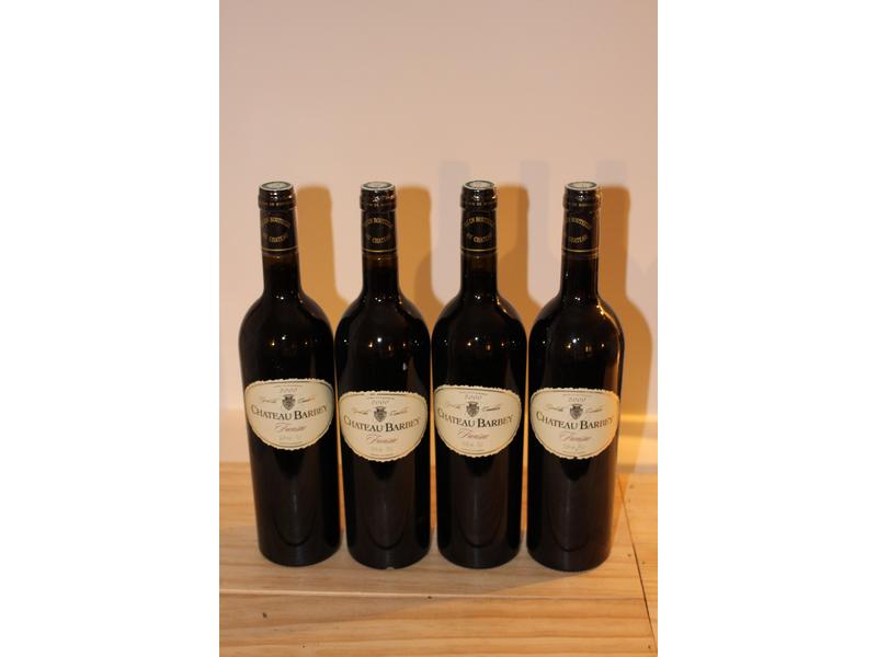 4 Blles CH. BARBEY, Fronsac, 2000, Rouge