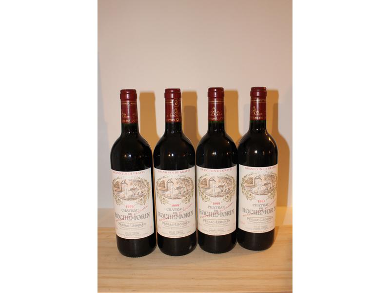 4 Blles CH. DE ROCHEMORIN, Graves, 1999,...