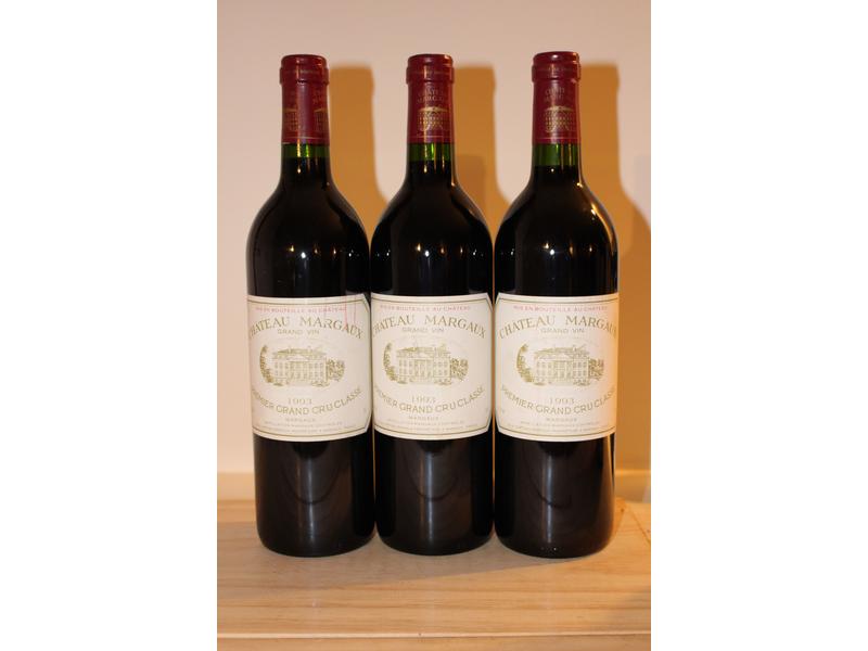 3 Blles CH. MARGAUX, Margaux 1er GCC, 1993,...